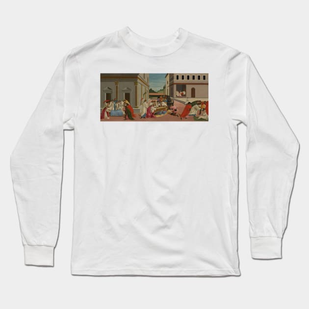 Three Miracles of Saint Zenobius by Sandro Botticelli Long Sleeve T-Shirt by Classic Art Stall